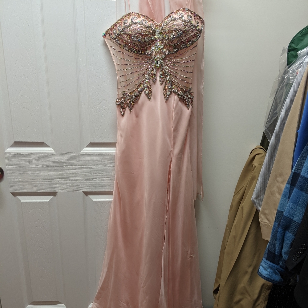 Pearl pink prom dress